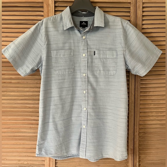 Rip Curl Double Pocket Light Blue Button Down Casual Shirt Size Large - Picture 9 of 9